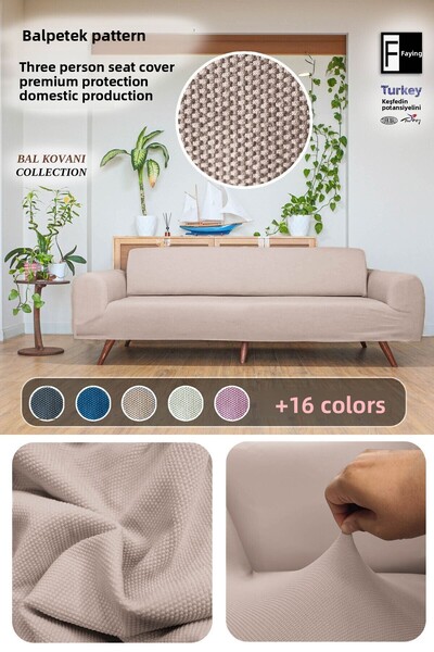 Faiend 3-Person Mink Elastic Ballet - Sofa and Sofa Cover