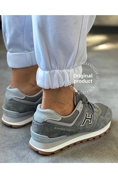 Hammer Jack Genuine Leather Unisex Sneakers - Gray & Crepe