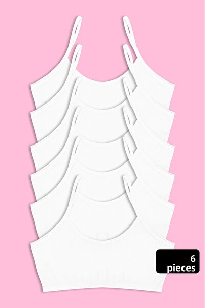 Öts Κοριτσίστικο σουτιέν γυμναστικής 6 τεμαχίων χωρίς βαμβακερά λίκρα Half Tank Top