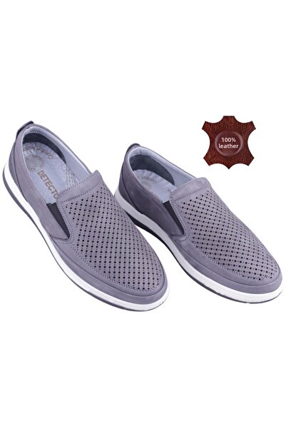 DETECTOR Genuine Leather Orthopedic Perforated Men's Casual Shoes 046