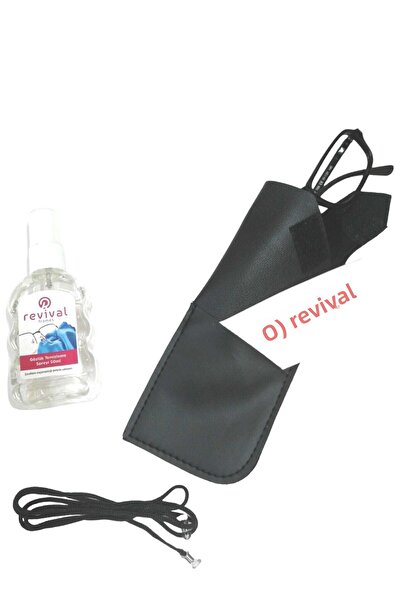 Revival Frames Cutie de ochelari din piele Cadru de citire optică cu cârpă de...