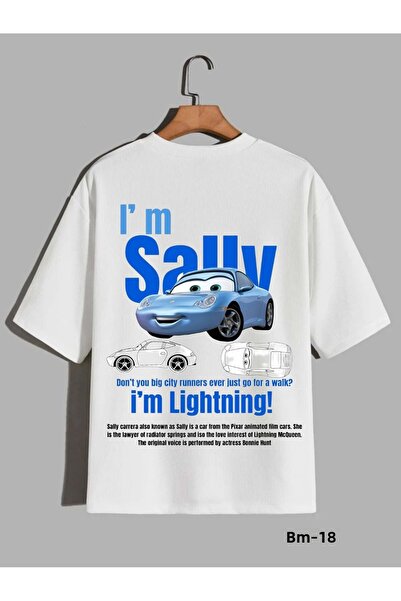 Butik Μπλουζάκι Lightning Mcqueen και Sally Printed Oversize