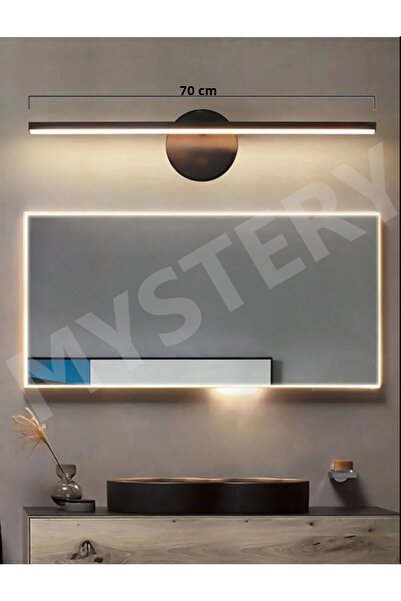 VOLTMARKET مرآة حائط الحمام الأسود، طاولة المدخل، مقهى الفندق، إضاءة LED، شمع...