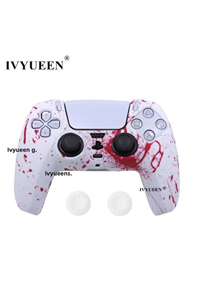 Choice جراب سيليكون واقي مطبوع عليه نقل مياه الدم لجهاز تحكم سوني بلاي ستيشن 5 PS5 مطاطي