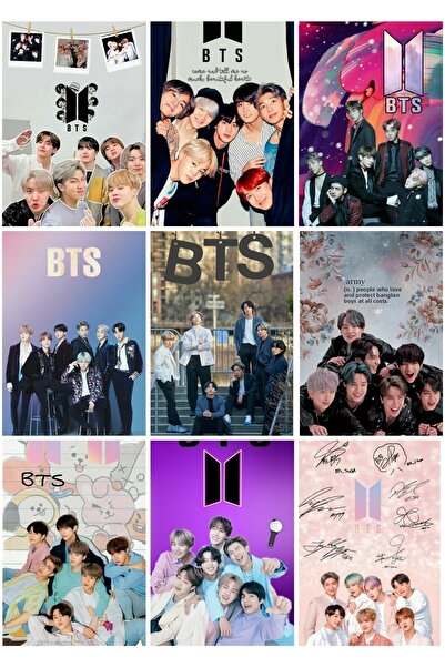 owl bag BTS 12 رقم -kpop- مجموعة من 9 بطاقات ضوئية