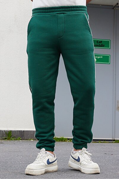 Trendyol Collection Emerald Green Thick Piping Sweatpants - κανονικής κοπής TMNAW25EA00001