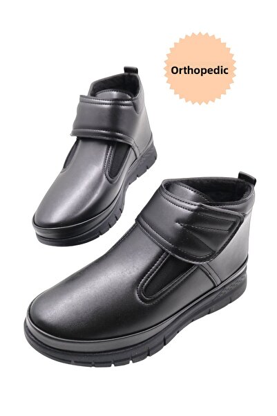 nazenintasarımlar Hot Lining Winter Orthopedic Black Daily Boots