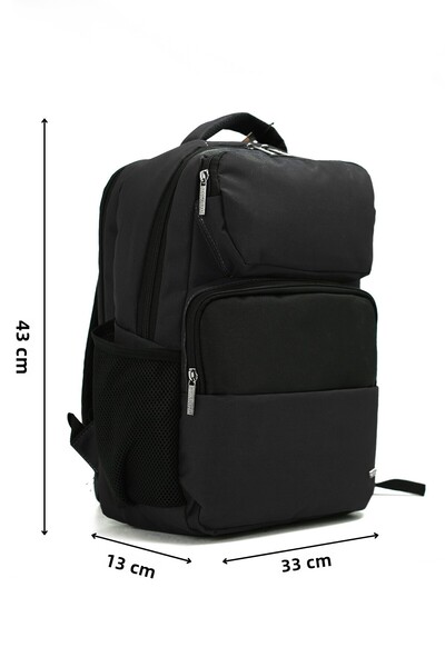 Case Club حقيبة ظهر مع حجرة للكمبيوتر المحمول - جيب جانبي، قماش مقاوم للماء، مدرسة