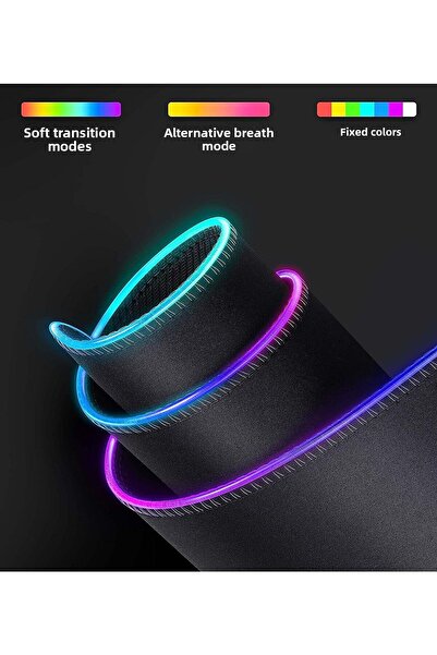 Xrades Mousepad RGB 80x30 Cm 13 moduri de culoare diferite Impermeabil Gamer Gaming Xl Mausepad