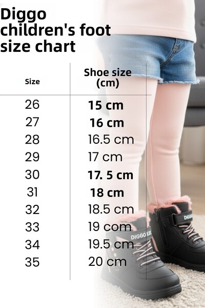 DİGGO KİDS Černo-růžové dívčí boty s plyšovou podšívkou a kožešinou uvnitř, na zip