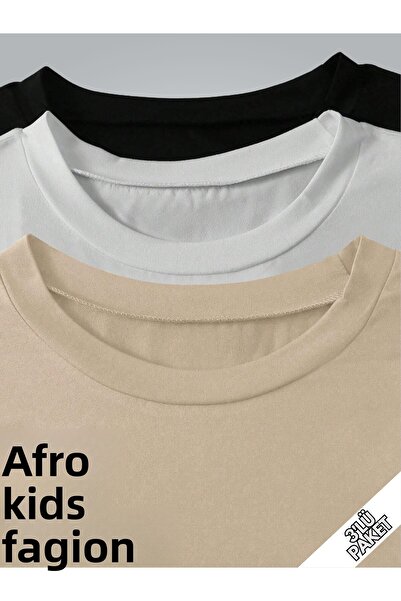 GLOWES Παιδικό μπλουζάκι Unisex 3 Pack Stich Back Printed Oversize