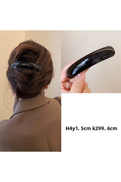 GÜLPEŞE مشبك أوتوماتيكي سميك أسود Ovl-394