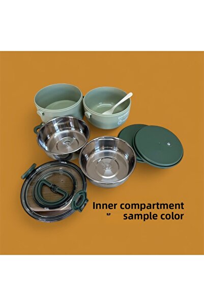 FixPoint Steel Lunch Box Two Tier 1200ml Petrol Blue 1802