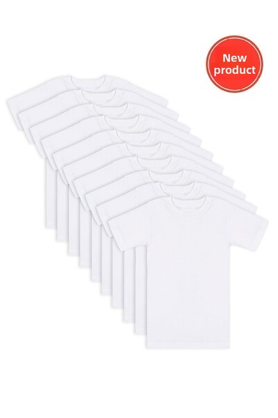 ÖZKAN underwear Μπλουζάκι για αγόρια - 100% βαμβάκι, ελαστικό και άνετο μισό μανίκι, εσώρουχο με κλειστό γιακά Özkan 0706 10 Pack