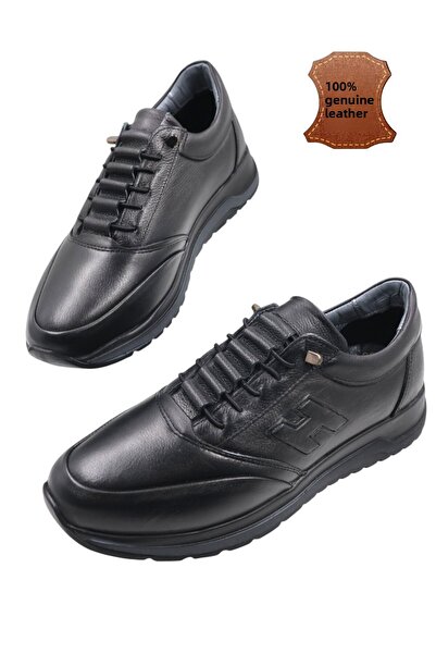 nazenintasarımlar MEN'S INDOOR OUTDOOR GENUINE LEATHER ULTRA COMFORTABLE LIGHT FULL ORTHOPEDIC SPORTS DAILY SHOES
