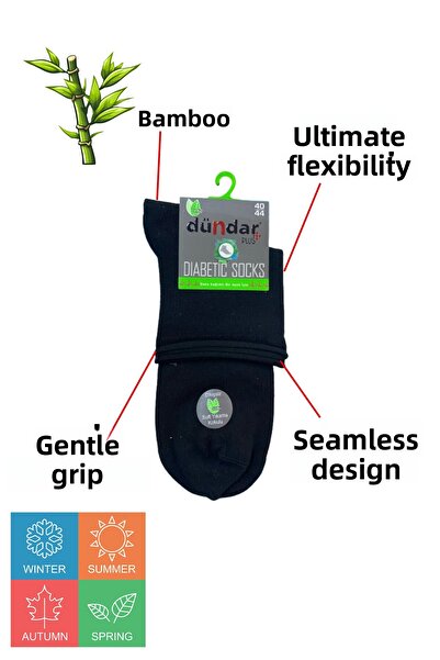 Dündar Men's Diabetic Bamboo Booties 40-44