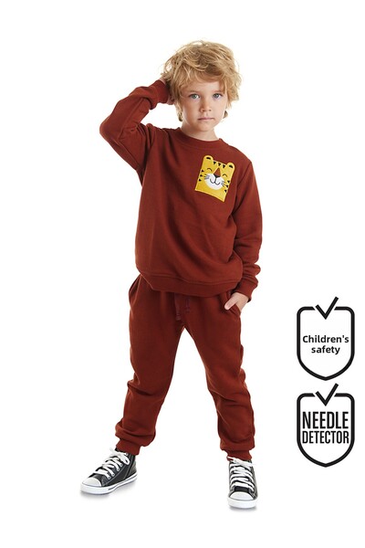 Denokids Tiger Boy Tracksuit Set - Comfortable Design