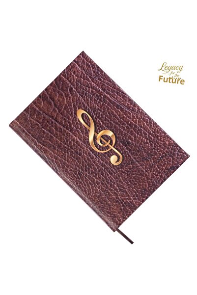 BİDEFTER Piano Note Book (g Major) 100% Handmade, Hand Sewing, 2026 Collection – Artistic Leather – A/5