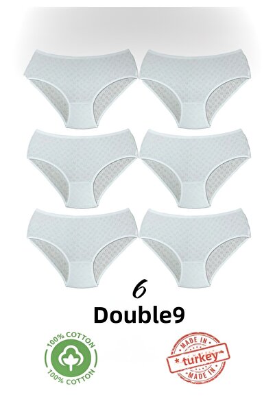 Onurel Chiloți de damă din bumbac cu talie înaltă, 6 bucăți