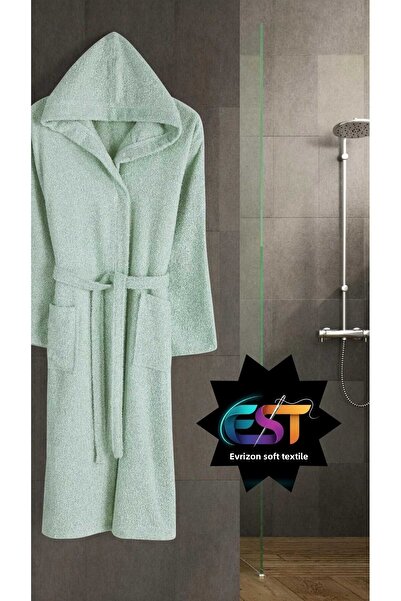 EVRİZON Βαμβακερό με κουκούλα Unisex μπουρνούζι