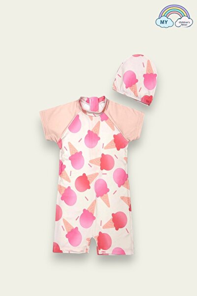 My Kids Wear Μαγιό για κορίτσια με μοτίβο χαρακτήρων με κρυφό φερμουάρ από ύφ...