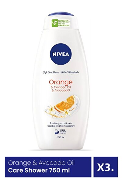 NIVEA Orange & Avocado Oil Care Shower 3 Pieces x 750 ml