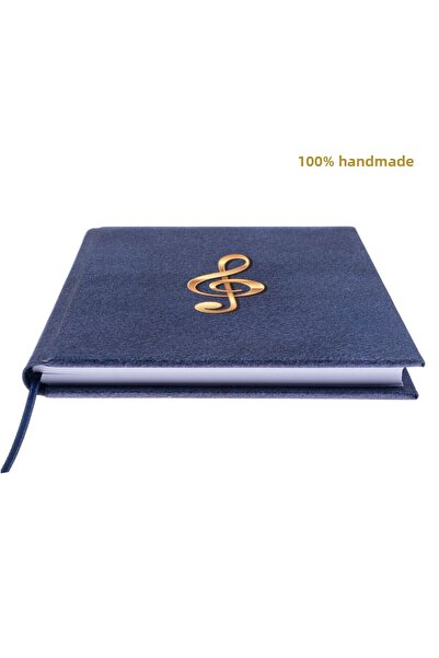 BİDEFTER Piano Note Book (g Major) 100% Handmade, Hand Sewing, 2026 Collection – Artistic Leather – A/5