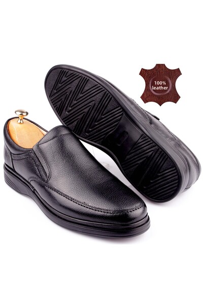 DETECTOR Ortopedická pánská obuv z pravé kůže – každodenní použití, vnitřní a vnější – Detekční pánská každodenní ortopedická obuv w