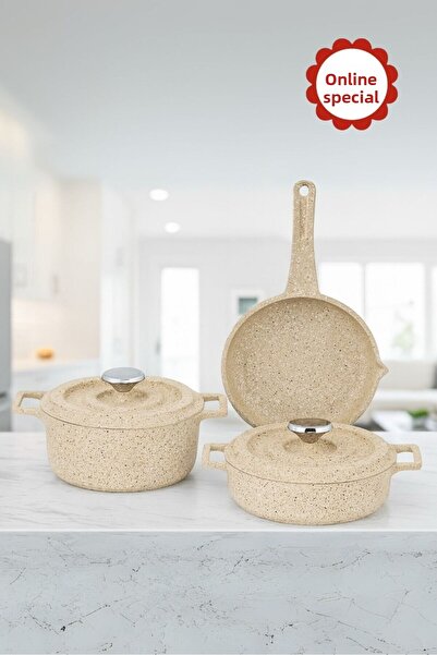 LAVONNI 5 Piece Cast Iron Mini Pot Set (14 cm)