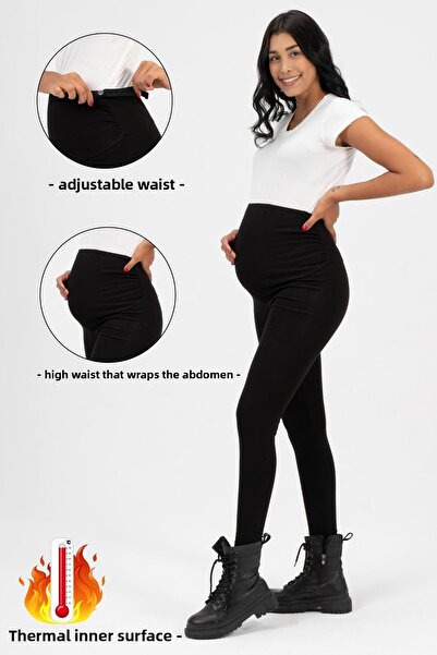 BUSA Θερμικό κολάν με ρυθμιζόμενο μέση για εγκύους ΜΑΥΡΟ