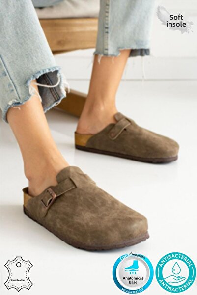 Neon Shoes Παντόφλες Berlin Unisex με σόλα από φελλό, κλειστό μπροστινό μέρος με αγκράφα Sabo Daily Home Out