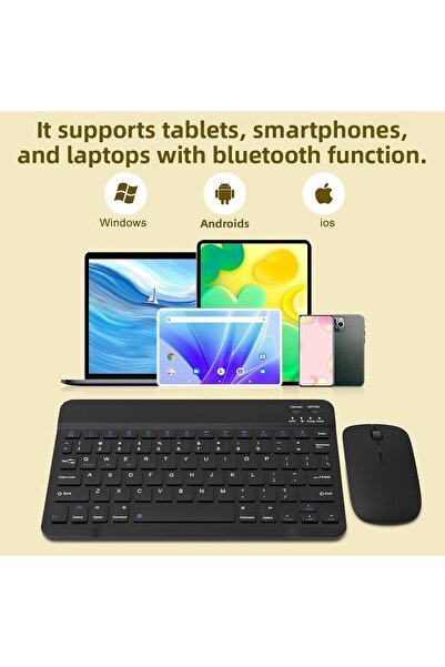 m.tk moveteck iPad 11Th Generation A16 /10. Generation 10.9 Compatible Flip Case + Keyboard Mause with Bluetooth + Palm Red Pen