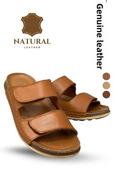 sermoda Мъжки чехли от естествена кожа, чехли от естествена кожа, цвят C, кафяв