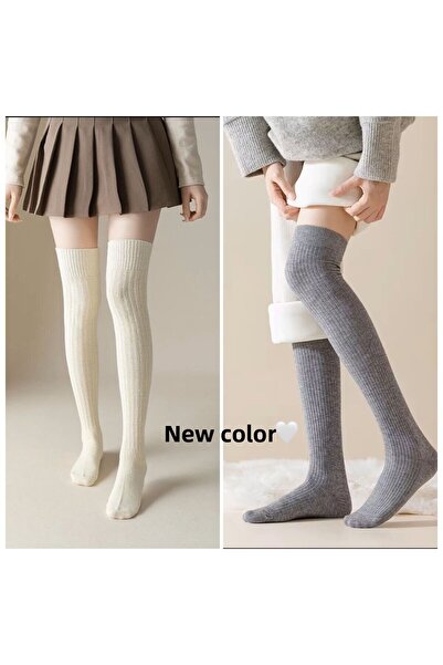 izaycollection زوج من الجوارب فوق الركبة للنساء، مجموعة مكونة من قطعتين