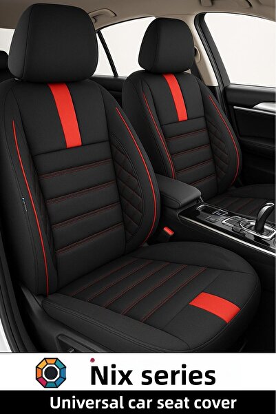GM-DESIGN Onyx Red Thai Feather Universal Commercial Car Seat Cover (Doblo-Caddy-Berli̇ngo-Dokker-Couri̇er)