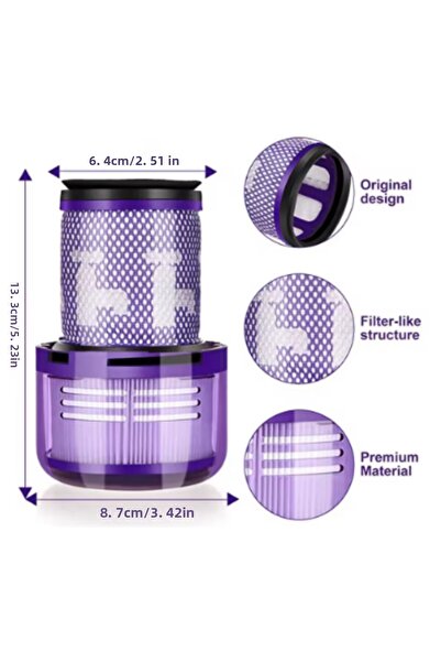 RotRever Filtru Hepa de înlocuire Dyson V12 Detect Slim Absolute - Filtru Hepa Dyson V12 - 2 bucăți