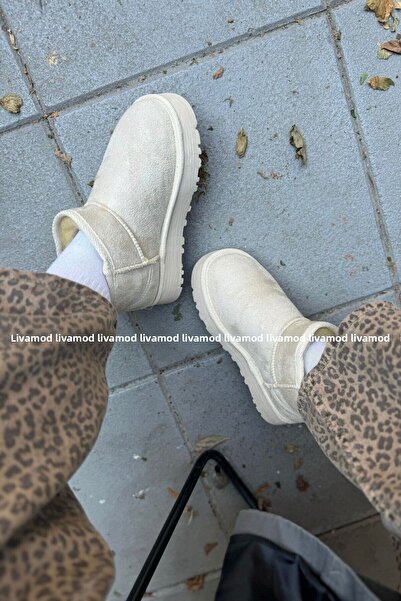 İncimoda نعل شتوي صغير من جلد الغزال - أحذية طويلة وأحذية طويلة مع فرو من الداخل