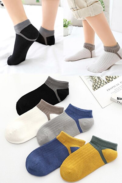 BGK 31-34 размер детски къси чорапи до глезена - 5 чифта цветни летни чорапи