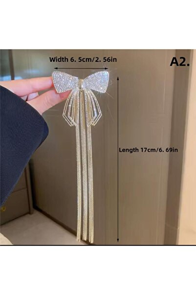 Pelin Aksesuar Cataramă automată cu fundă lungă de piatră de aur