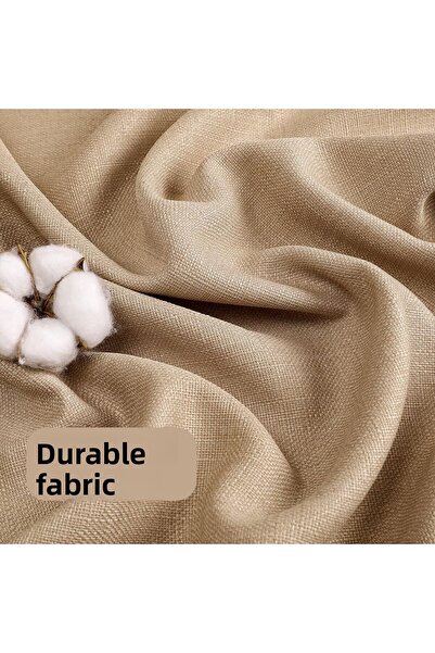 Pyramid Home Cappuccino Color Natural Linen Rustic Background Curtain Eyelet 1stQuality Linen Backboard