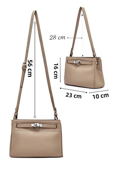 Derimod Γυναικεία τσάντα χιαστί με μακρύ λουράκι βιζόν 25ABD2437FT