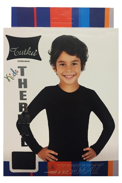 Tutku Boy's Black Thermal Top