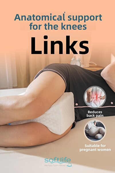 Softlife LINK Pernă ortopedică pentru genunchi model Visco Pernă pentru picioare Pernă Visco 25x19x14cm