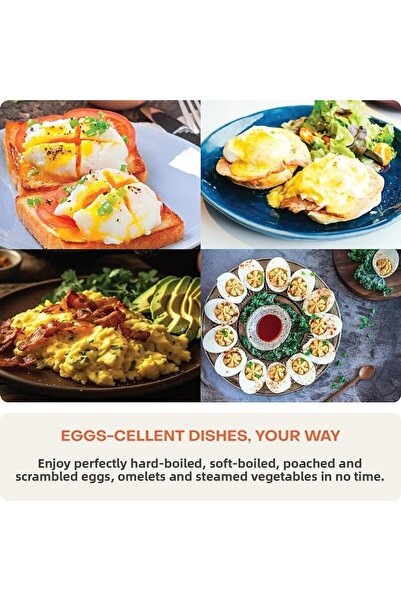 Nutricook Gümüş Renk Otomatik Kapanan Hızlı Yumurta Pişirici: 7 Yumurta Kapasiteli