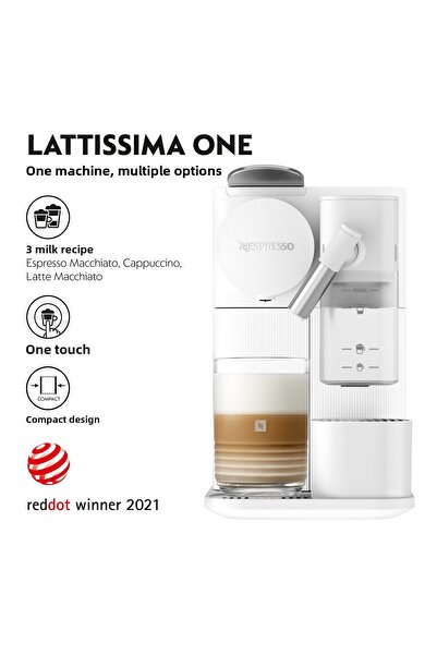 Nespresso F121 Lattissima One White Milk Solution Coffee Machine