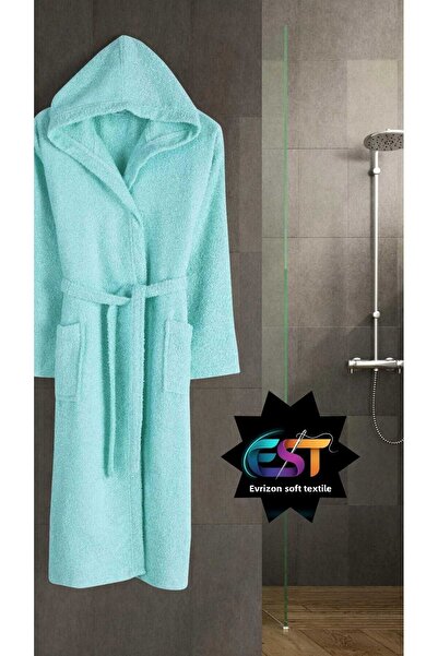 EVRİZON Halat de baie unisex din bumbac cu glugă