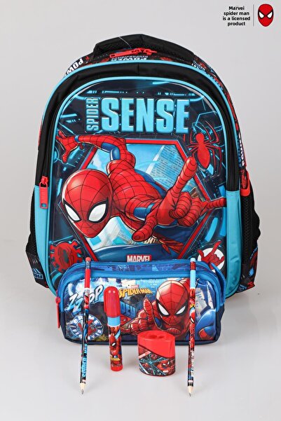 SPIDERMAN Spiderman Licensed 2 Pieces Pencil and School Bag - Double Mesh