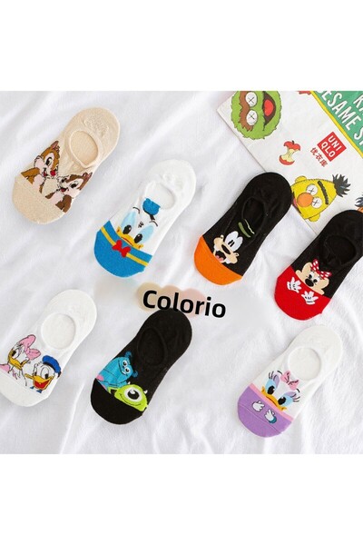 Color Socks 10 pár vidám, aranyos karakterű női zokni (EXTRA PUHA)