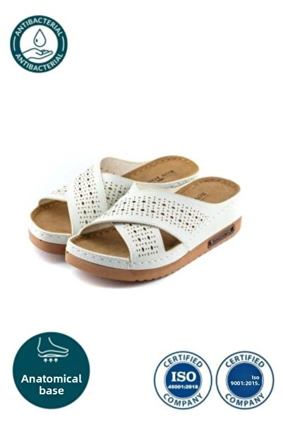 Roy Jones Γυναικεία ορθοπεδική μαλακή σόλα κατά του ιδρώτα διπλής ζώνης τύπου άχυρου διάτρητες άνετες μητρικές παντόφλες εσωτερικού χώρου