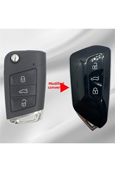 Luxe Aksesuarr Volkswagen Golf-Jetta Skoda Octavia Superb Seat Leon conversie capac telecomandă cu 3 butoane
